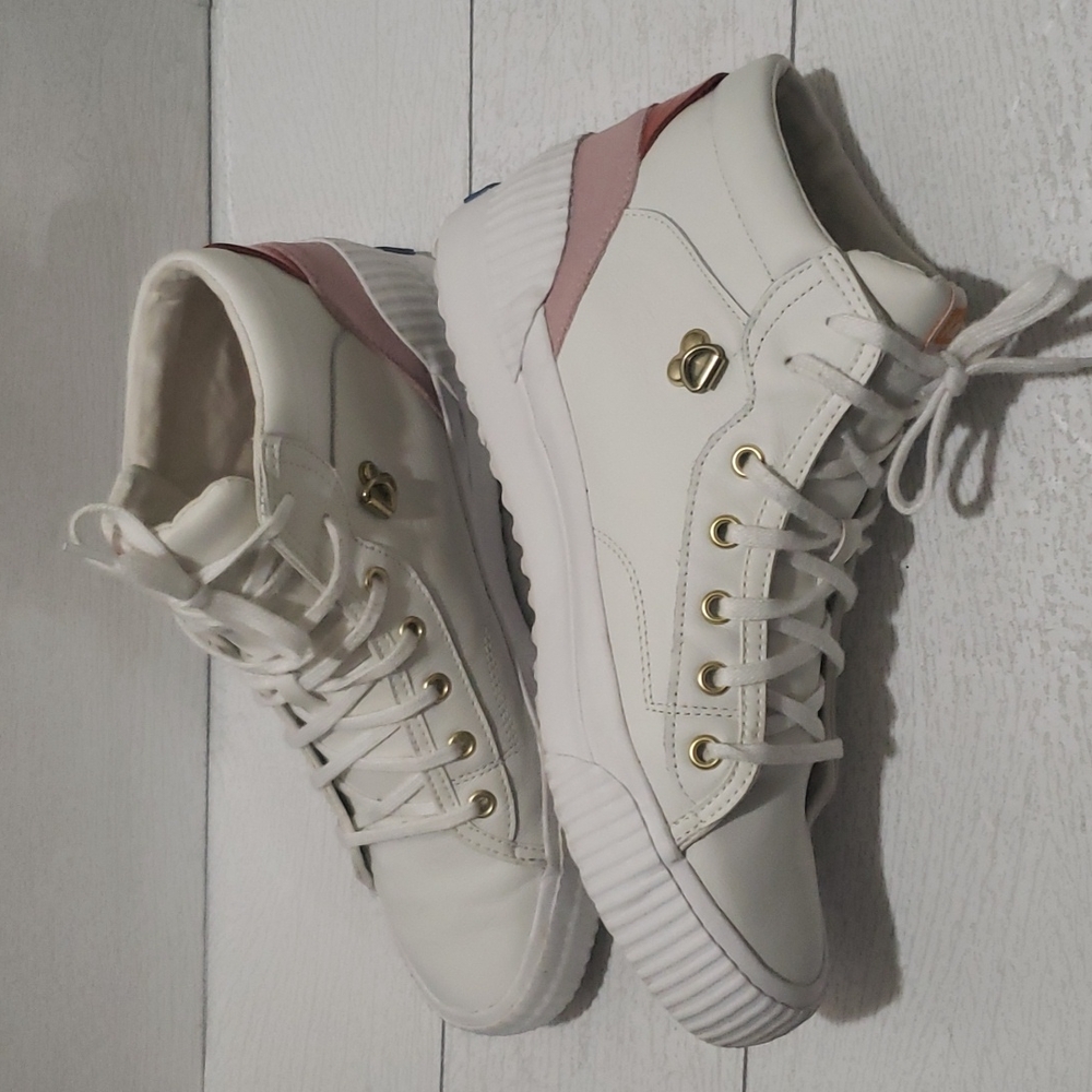 Keds 11 White Leather High Tops Woman Sneakers Gem